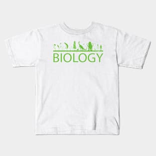 Biology (Green Print) Kids T-Shirt